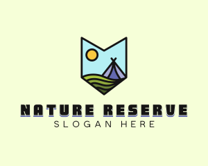 Nature Camping Campsite  logo design