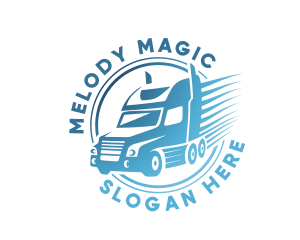 Blue Delivery Trailer Truck logo