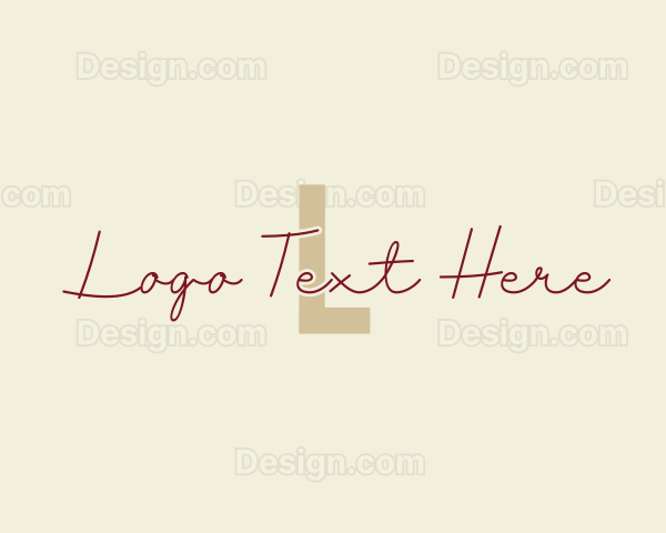 Handwritten Typography Script Logo