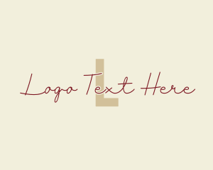 Handwritten Typography Script Logo