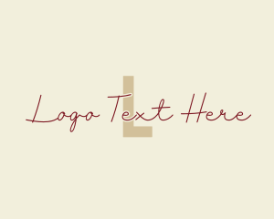 Typography - Handwritten Typography Script logo design