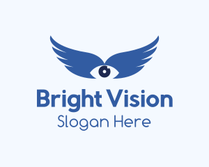 Eye Lens Wings logo design