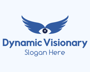 Eye Lens Wings logo design