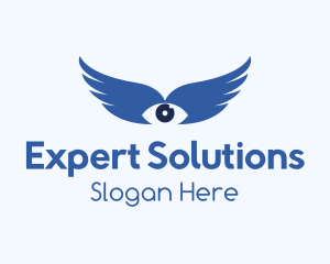 Eye Lens Wings logo design