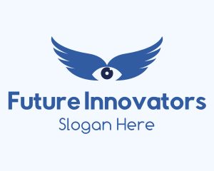 Eye Lens Wings logo design