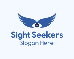 Eye Lens Wings logo design