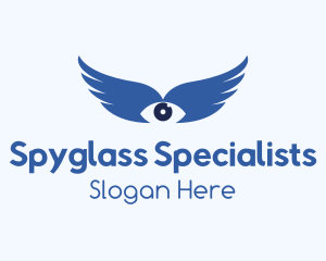 Eye Lens Wings logo design