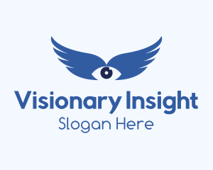 Eye Lens Wings logo design