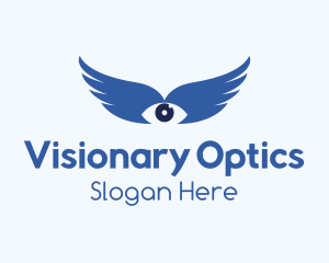 Eye Lens Wings logo design