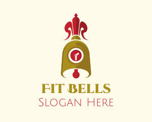 Hand Bell Clock logo design