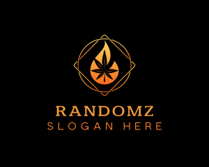 Cannabis Marijuana Flame logo