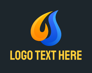Firewall - Hot  & Cold Temperature logo design