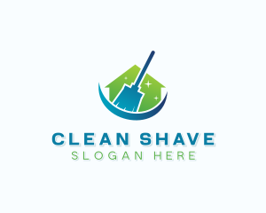 Cleaning Broom Housekeeping logo design