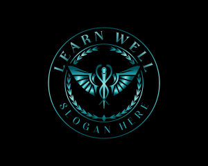 Wellness Caduceus Clinic logo design