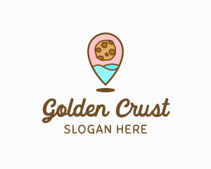 Cute Cookie Pin logo design