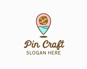 Cute Cookie Pin logo design