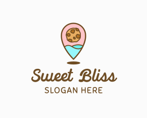 Cute Cookie Pin logo design