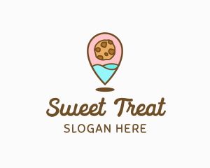 Cute Cookie Pin logo design