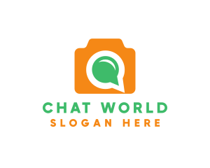 Chat Bubble Camera logo design