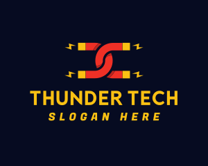 Magnet Thunder Voltage logo design