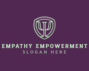 Wellness Psychology Shield logo design