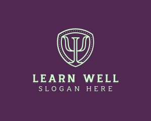 Wellness Psychology Shield logo design