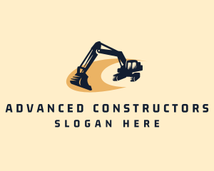 Mining Excavator Machinery logo design