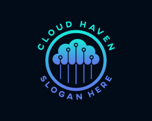 Digital Cyber Cloud logo design