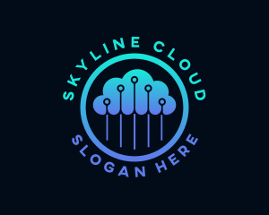 Digital Cyber Cloud logo design