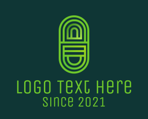 Green Minimalist Pill logo
