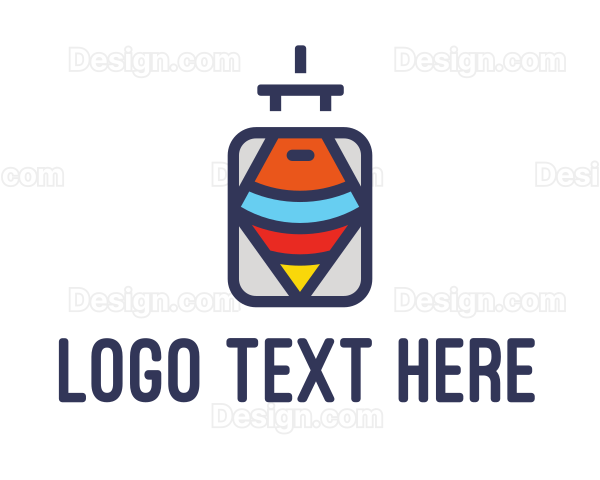 Tourist Travel Luggage Logo