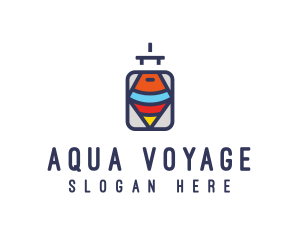 Tourist Travel Luggage  logo design