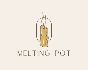 Melting Candle Decor logo design