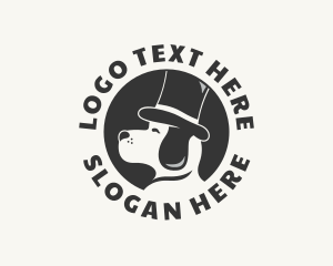 Top Hat Dog Puppy logo