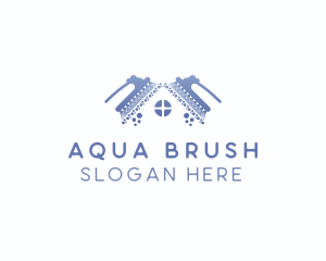 House Window Brush  logo design