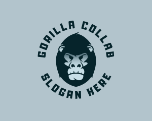 Primate Gorilla Head logo design