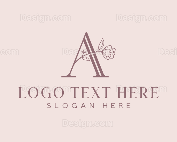 Fashion Floral Letter A Logo