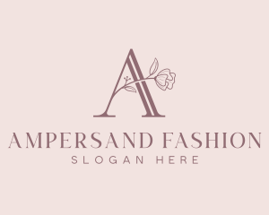 Fashion Floral Letter A logo design