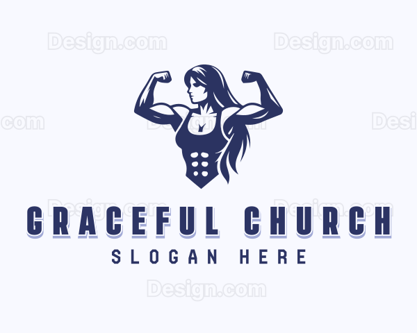 Strong Woman Gym Logo