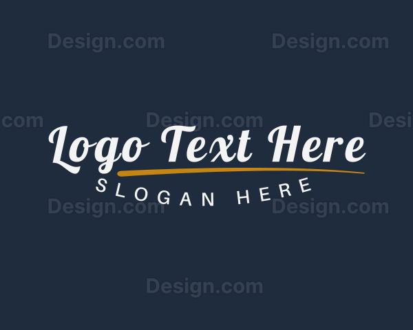 Cursive Swoosh Business Logo