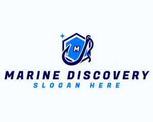 Fishing Hook Marine logo design