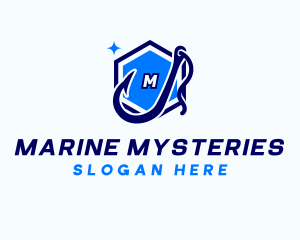 Fishing Hook Marine logo design