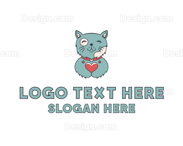 Cat Pet Care Vet Logo