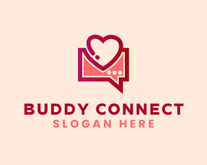 Dating Message Chat logo design