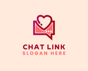 Dating Message Chat logo design