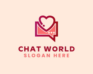 Dating Message Chat logo design