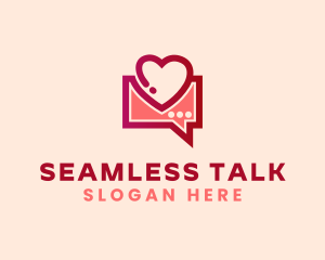 Dating Message Chat logo design