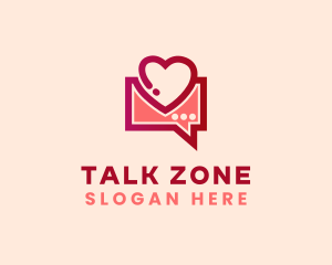 Dating Message Chat logo design