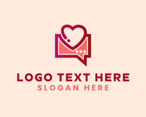 Heart - Heart Message Chat logo design