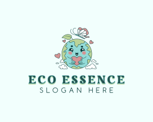 Eco Earth Globe logo design